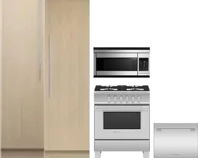 5 Piece Package Includes Refrigerator, Freezer, Range, Microwave And Dishwasher